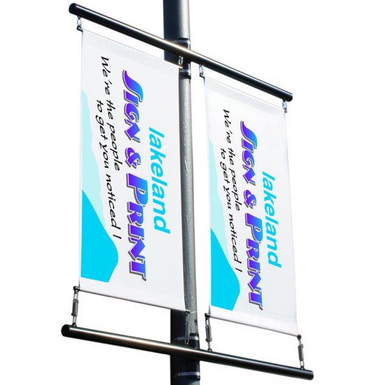 60cm Twin Spring Tension Bannerpole Kit - Click Image to Close