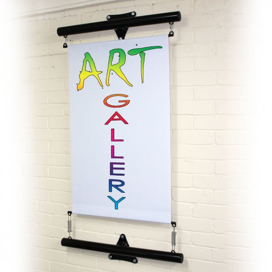 Flat to the Wall 61cm Banner Pole Kit - Click Image to Close